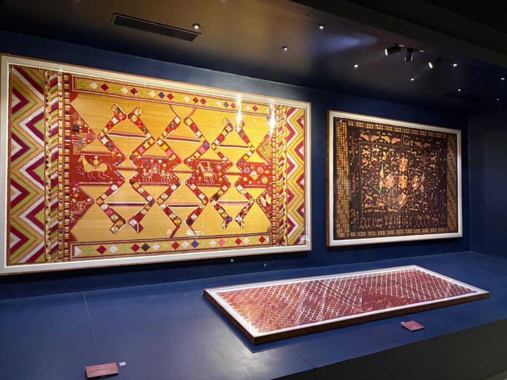 textile inside the museum